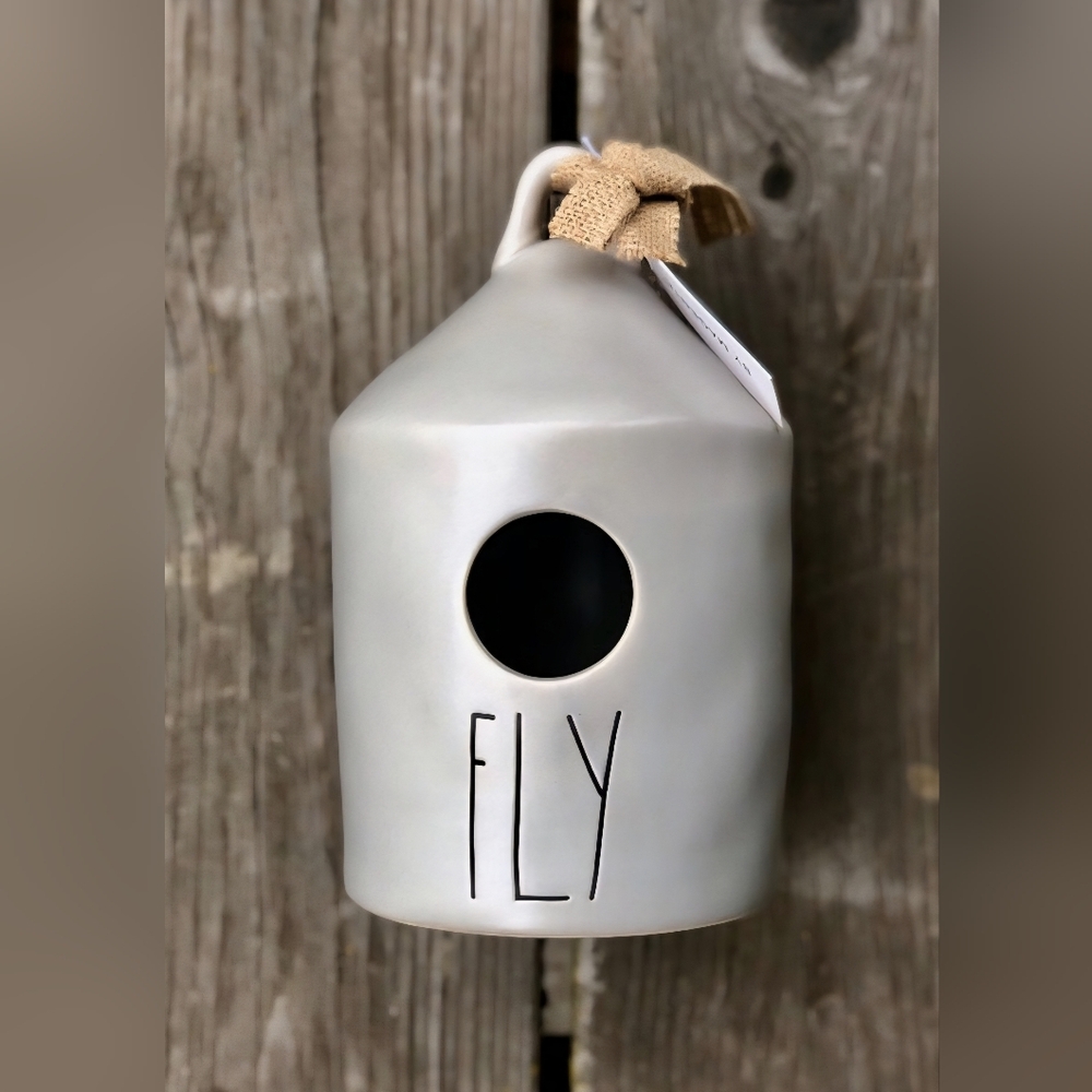 Rae Dunn FLY Birdhouse - Taupe